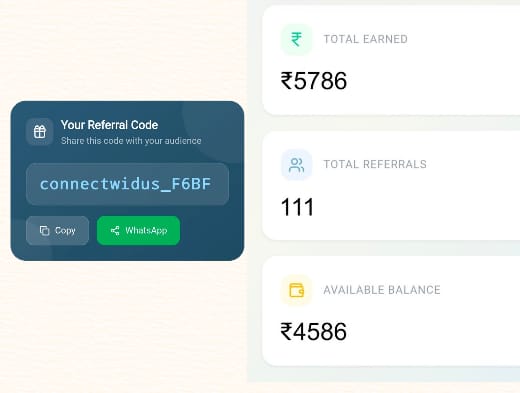 Earn by Sharing ConnectWidUs
